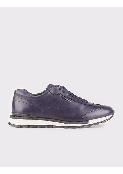 Siyah Erkek Deri Sneaker 116764_BYNR1