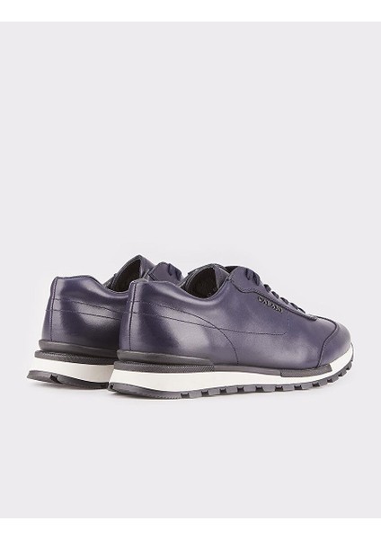 Siyah Erkek Deri Sneaker 116764_BYNR1