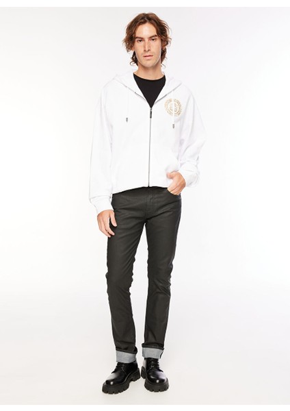 Siyah Erkek Düz Paça Slim Fit Denim Pantolon 74OBB5S0DW056L54899