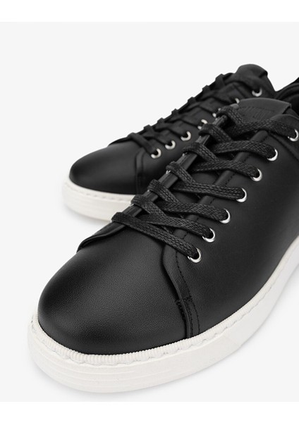 Pastik Erkek Siyah Hakiki Deri Sneakers & Spor Ayakkabı