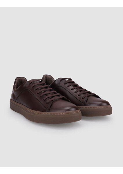 Kahverengi Erkek Deri Sneaker 117833 fiyatları