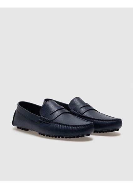 Lacivert Erkek Deri Loafer 121127