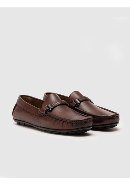 Siyah Erkek Deri Loafer 102663_BYNR1