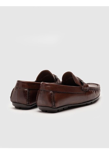 Siyah Erkek Deri Loafer 102663_BYNR1