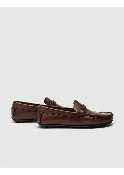 Siyah Erkek Deri Loafer 102663_BYNR1
