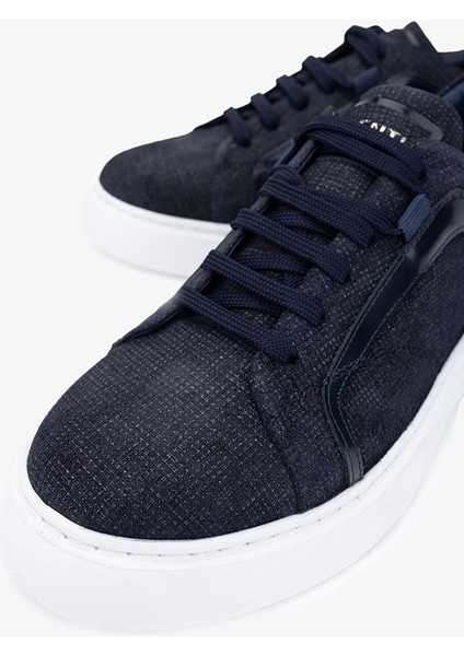 Timzy Erkek Lacivert Deri Hakiki Deri Sneakers & Spor Ayakkabı