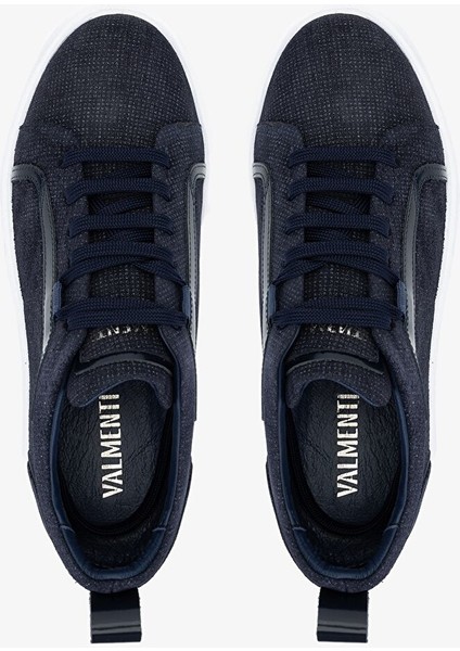 Timzy Erkek Lacivert Deri Hakiki Deri Sneakers & Spor Ayakkabı