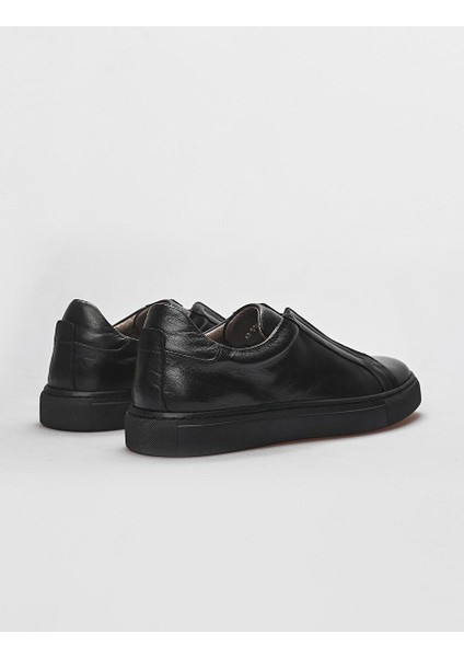 Siyah Erkek Deri Sneaker 121679R