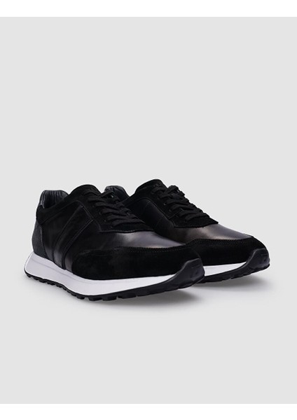 Siyah Erkek Deri Sneaker 123754
