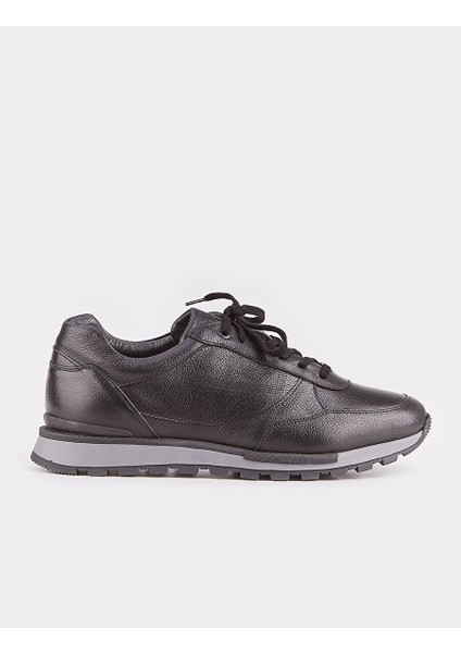 Siyah Erkek Deri Sneaker 102259R