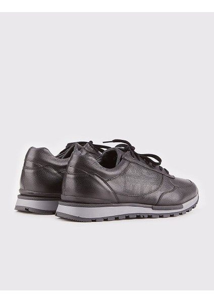 Siyah Erkek Deri Sneaker 102259R
