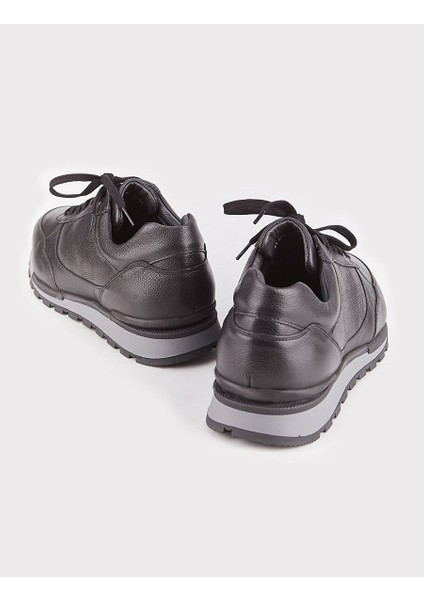 Siyah Erkek Deri Sneaker 102259R