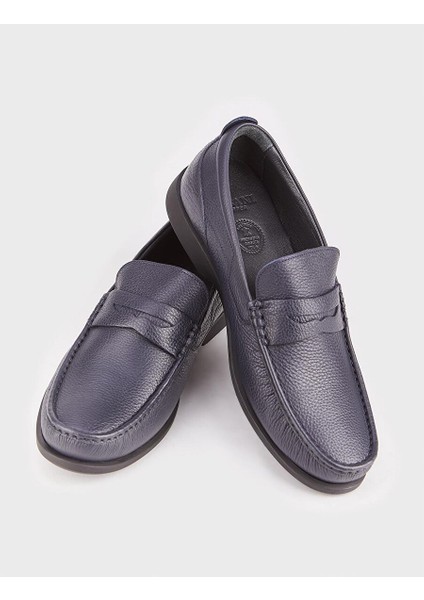 Lacivert Erkek Deri Loafer 113286B