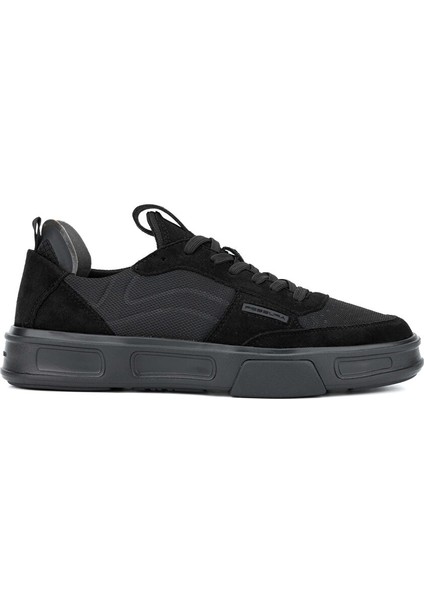 Erkek Deri & Tekstil Siyah Sneakers & Spor Ayakkabı