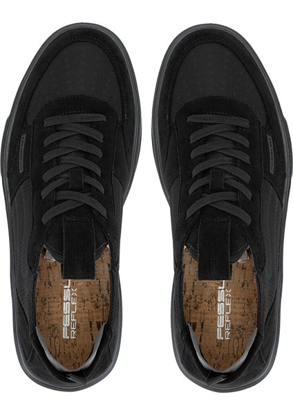 Erkek Deri & Tekstil Siyah Sneakers & Spor Ayakkabı