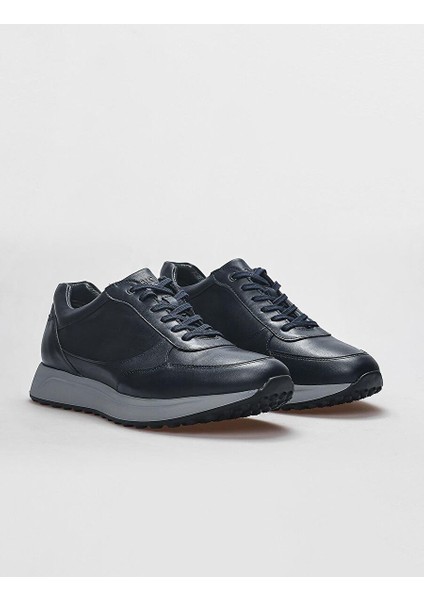 Lacivert Erkek Deri Sneaker 29232