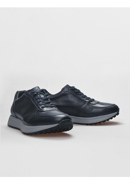 Lacivert Erkek Deri Sneaker 29232