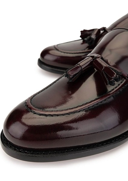Erkek Hakiki Deri Bordo Klasik Ayakkabı modelleri