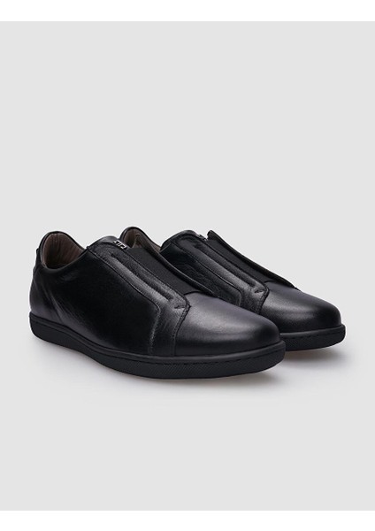 Siyah Erkek Deri Sneaker 123125S