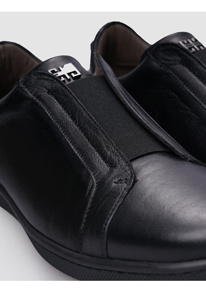 Siyah Erkek Deri Sneaker 123125S