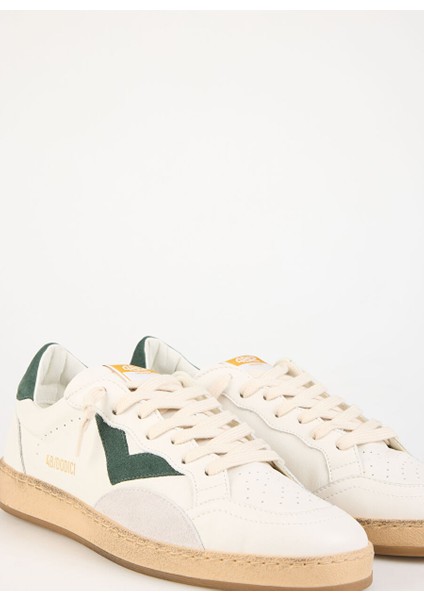 Beyaz-Yeşil Erkek Deri Sneaker Play New modelleri