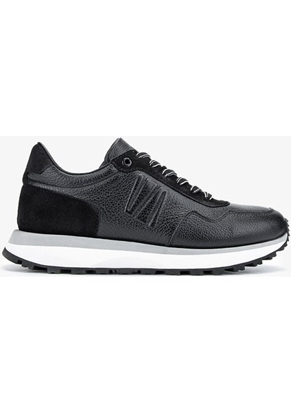 Noa Erkek Siyah Hakiki Deri Sneakers & Spor Ayakkabı