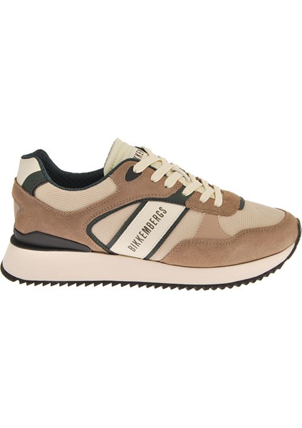 Bej-Yeşil Erkek Deri Sneaker 20216/CP