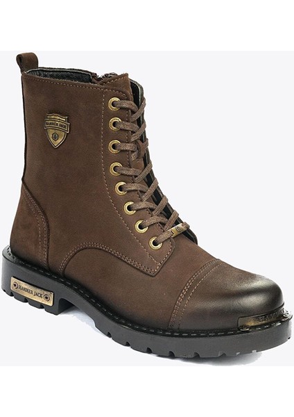 Hakiki Deri Kahve Yıkama Nubuk Outdoor Erkek Bot