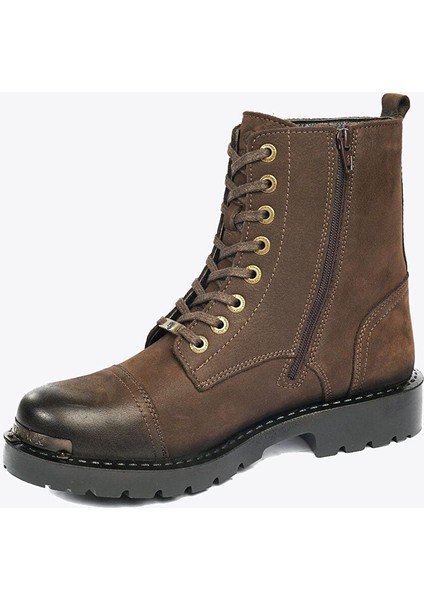 Hakiki Deri Kahve Yıkama Nubuk Outdoor Erkek Bot