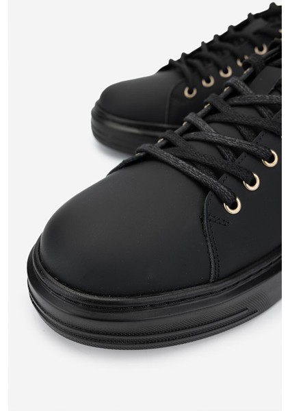 Erkek Hakiki Deri Siyah Sneakers & Spor Ayakkabı