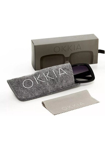 Alessia Unisex Güneş Gözlüğü Siyah OK027-BK