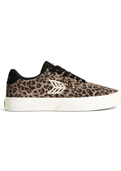 511802P02M-NAIOCA Leopar Print Suet Siyah - Kahve Süet Erkek Günlük Spor Ayakkabı