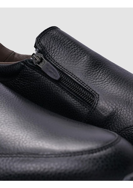 %100 Hakiki Deri Siyah Fermuarlı Erkek Sneaker fırsatları