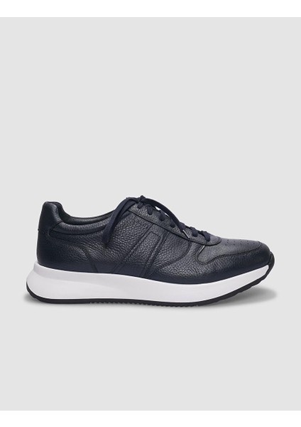 Lacivert Erkek Deri Sneaker 29782