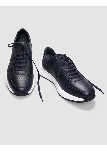 Lacivert Erkek Deri Sneaker 29782 fırsatları