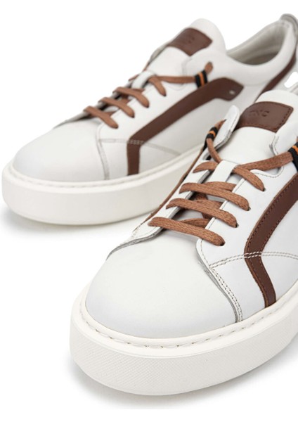 Erkek Hakiki Deri Bej Sneakers & Spor Ayakkabı