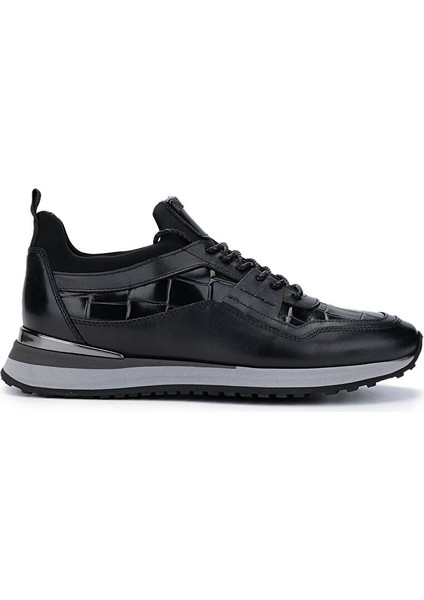 Yeşil-Kahverengi Erkek Deri Sneaker 383 6106 Erk Ayk SK24-25