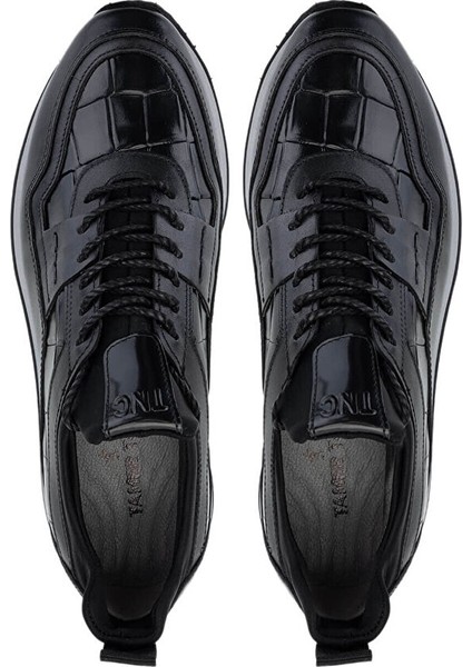 Yeşil-Kahverengi Erkek Deri Sneaker 383 6106 Erk Ayk SK24-25 indirimleri