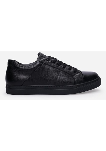 Siyah Erkek Deri Sneaker 111102