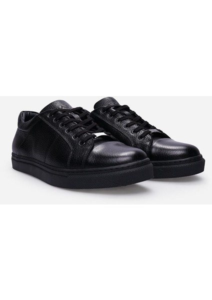 Siyah Erkek Deri Sneaker 111102
