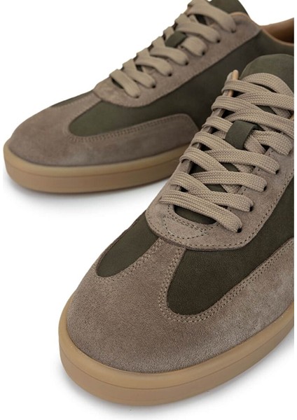 Erkek Hakiki Deri Haki Sneakers & Spor Ayakkabı