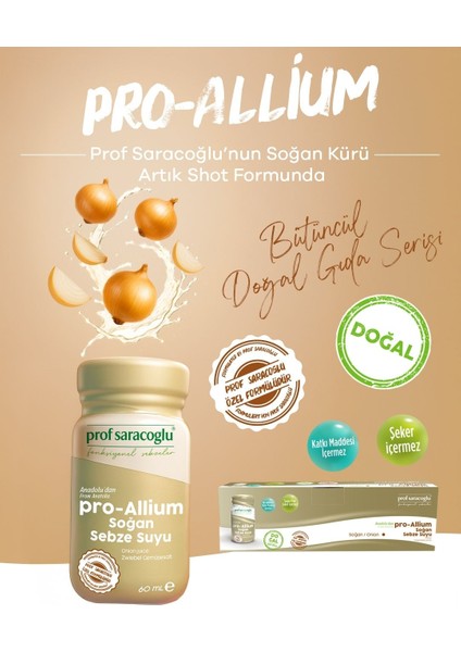 Pro-Allium Soğan Sebze Suyu (60 ml x5 Adet)