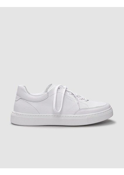 Beyaz Erkek Deri Sneaker 26429