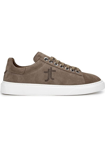 Erkek Hakiki Deri Bej Süet Sneakers & Spor Ayakkabı