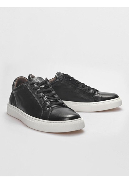 Siyah Erkek Deri Sneaker 121208R