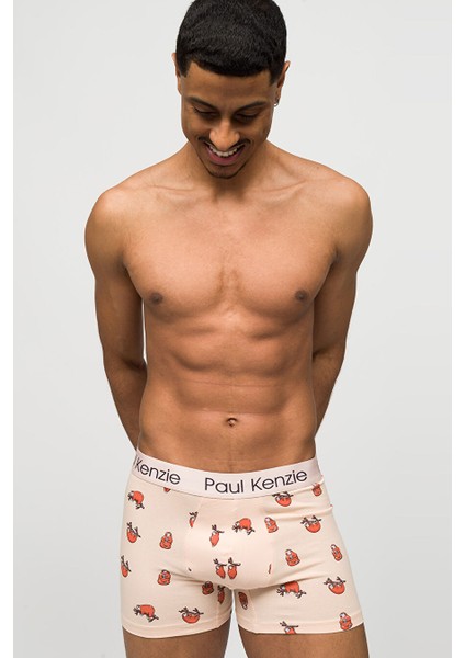 Desenli Erkek Boxer - Couple Collection Lazy