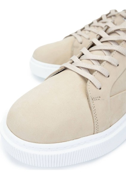 Erkek Hakiki Deri Bej Sneakers & Spor Ayakkabı