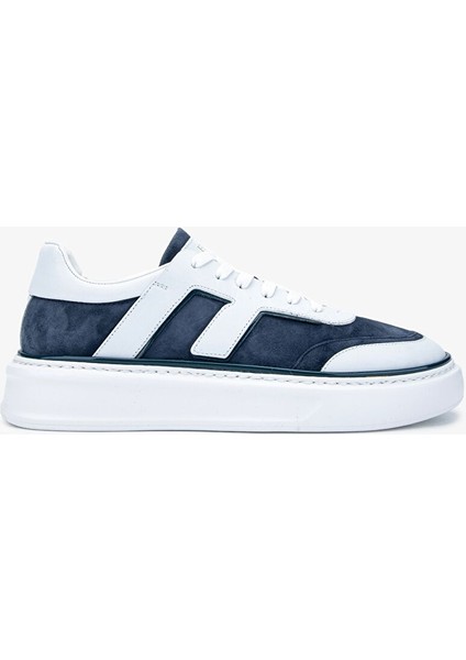 Fabi Erkek Hakiki Deri Lacivert/beyaz Sneakers & Spor Ayakkabı