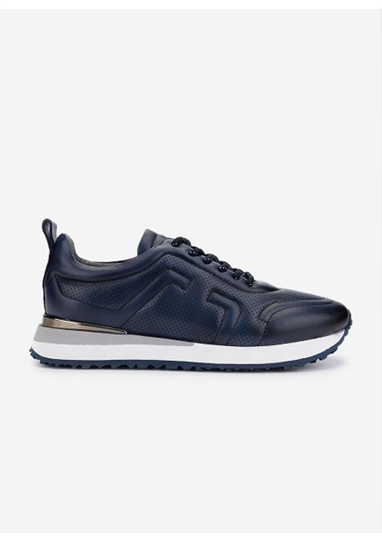 Erkek Hakiki Deri Lacivert Sneakers & Spor Ayakkabı