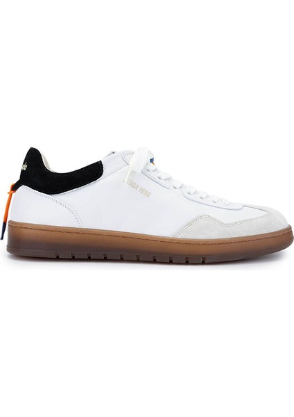 Erkek Hakiki Deri Beyaz/siyah Sneakers & Spor Ayakkabı